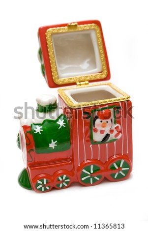 box for gifts on the white isolated background