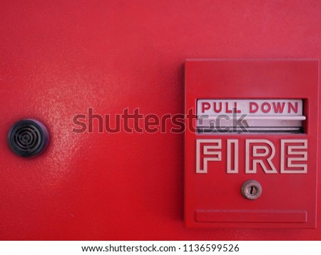 fire alarm emergency safety switch button.