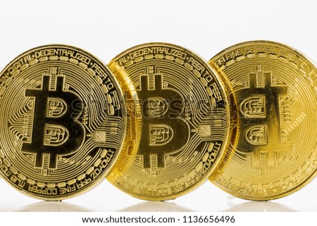 bitcoin isolated on white