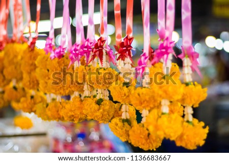 Flowers for worship in Thailand