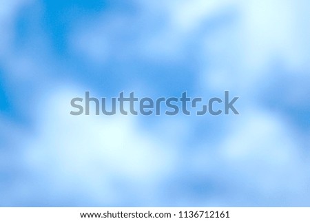 Blurred of blue sky and cloud in sunshine day. Can be use for background, web, brochure, advertising. Free space for text. Feel fresh. 