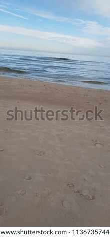 Baltic sea beach in the morning 