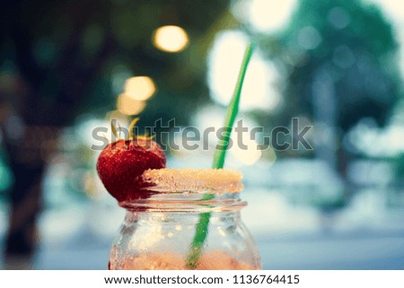  cherry on a glass of drink cafe                              