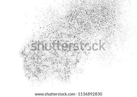 Black grainy texture isolated on white background. Distressed overlay textured. Monochrome grunge design elements. Vector illustration,eps 10.