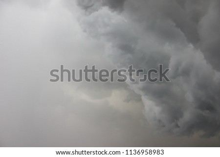 Storm cloud before raining