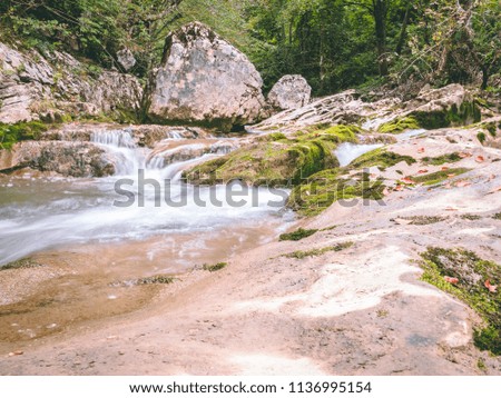 Amazing nature. Pictures of drinking water while it is finding way. Cascading and going through cliffs.