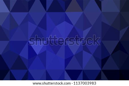 Dark BLUE vector abstract mosaic pattern. Modern abstract illustration with triangles. Brand new design for your business.