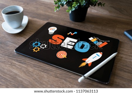 SEO Search engine optimization. Business and digital marketing concept. 