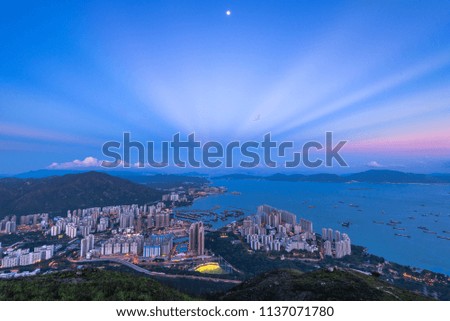 Sunset at Castle Peak of Hong Kong