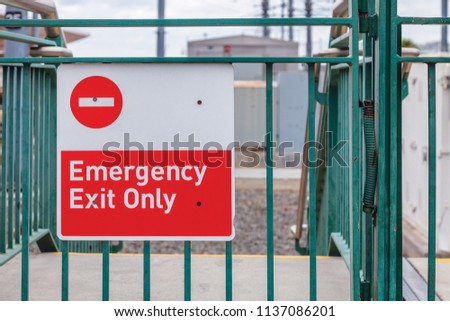 Emergency Exit Sign Outdoor