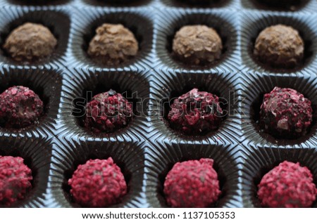 Luxury dark chocolate truffles