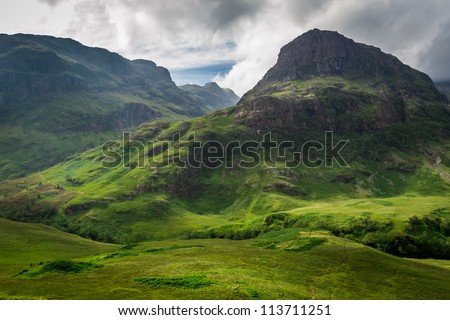 Summer in in the Scotland highlands Royalty-Free Stock Photo #113711251