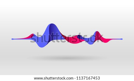 motion sound wave abstract vector background Royalty-Free Stock Photo #1137167453