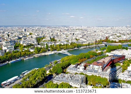 River Seine and Paris, France