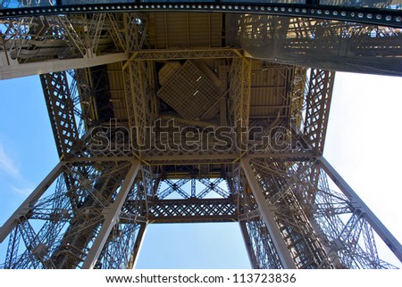 Eiffel tower view from down