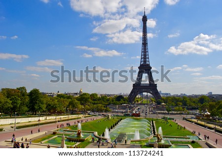 Trocadero, Paris, near the Eiffel Tower
