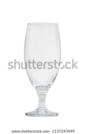 Empty beer glass isolated on a white background