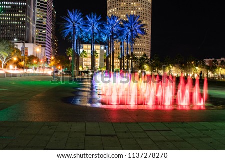 beautiful Downtown Tampa at night