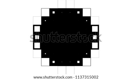 Modern black and white background of wild flickering squares. High Definition CGI motion backgrounds ideal for editing, led backdrops or broadcasting featuring black and white squares moving in
