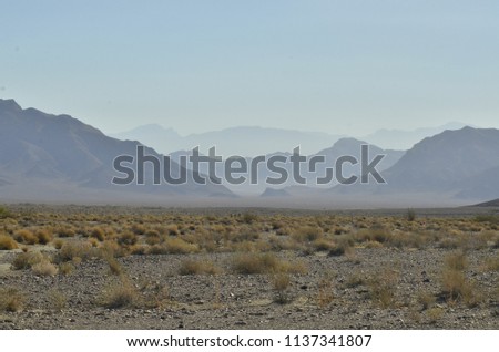 Mojave Desert landscape Pahrump, Nevada, USA Royalty-Free Stock Photo #1137341807
