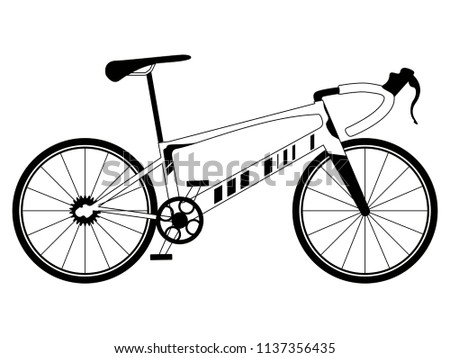Racing bicycle silhouette