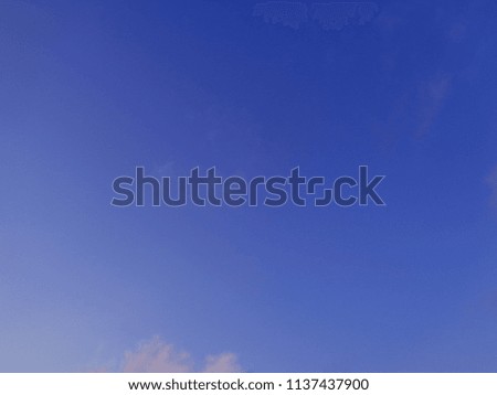 blue sky with a little cloud