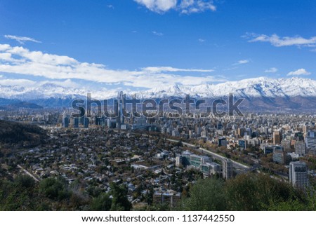 Santiago city mountain
