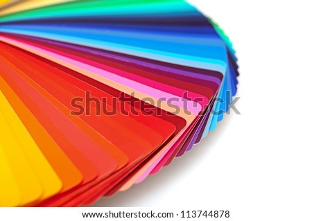 Rainbow color palette isolated on white Royalty-Free Stock Photo #113744878