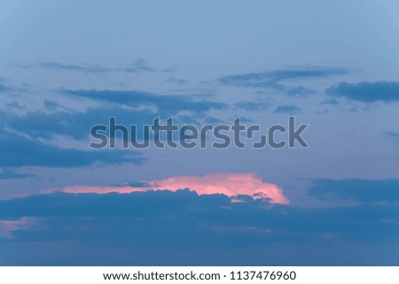 Beautiful photo of sky, clouds in the evening. Used for background.