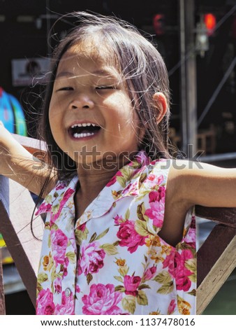 Asian children Happy smiling