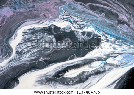 acrylic, paint, abstract. Closeup of the painting. Colorful abstract painting background. Highly-textured oil paint. High quality details. Black, blue, pink, turquoise, gray color.
