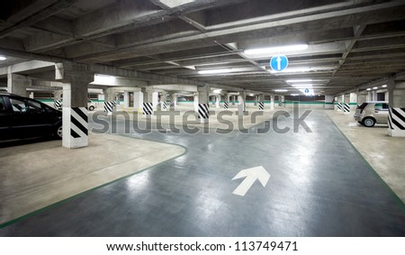 Empty parking lot area