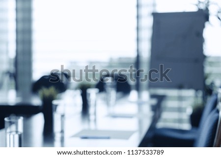 Blurred office interior space