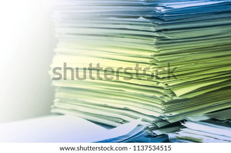 A piled up office work papers, Backgrounds