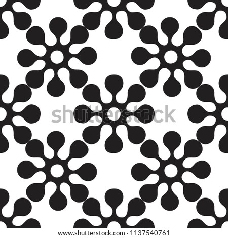 Vector seamles pattern of round flowers