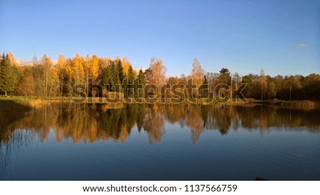 Autumn reflection on the lake