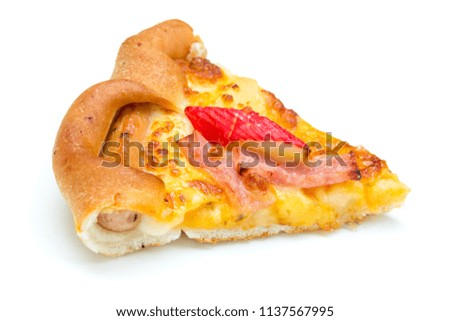 Pizza so delicious on white background 