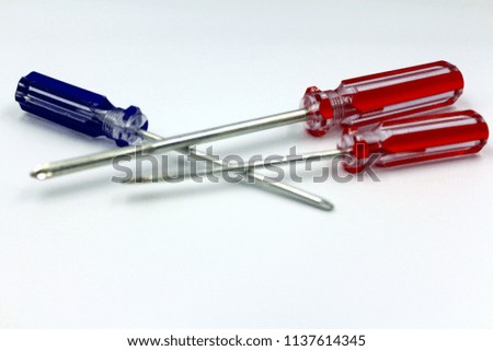 Screwdriver blue and red,screwdriver,Equipment technician