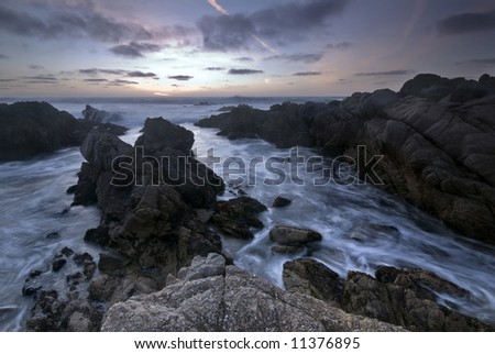 Rocky Ocean Sunset