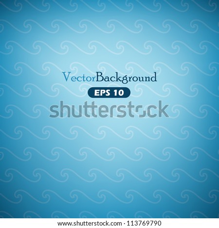 Blue abstract vector background with waves Royalty-Free Stock Photo #113769790