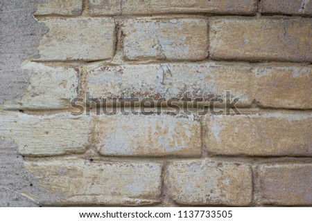 Textured old weathered brick wall  for the background