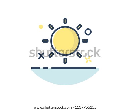 sun icon line filled design illustration,designed for web and app