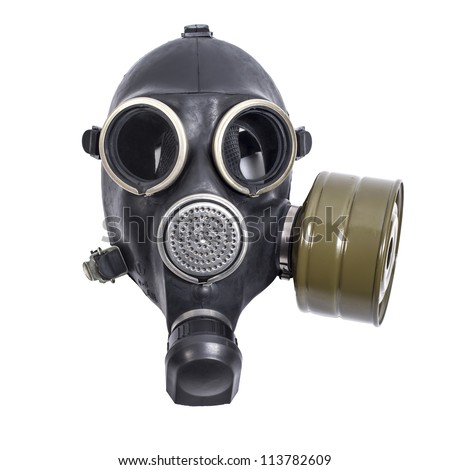 gas mask isolated on white background Royalty-Free Stock Photo #113782609