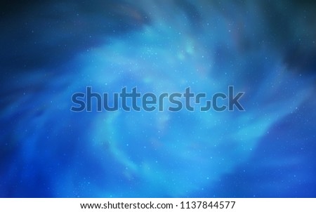 Light BLUE vector template with space stars. Glitter abstract illustration with colorful cosmic stars. Best design for your ad, poster, banner.