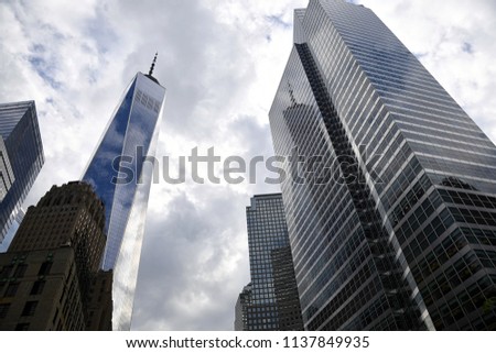 Cityscape photography of Downtown NYC's World Trade center