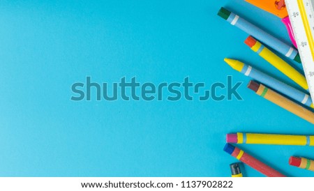 The Back to school concept image colorful background.