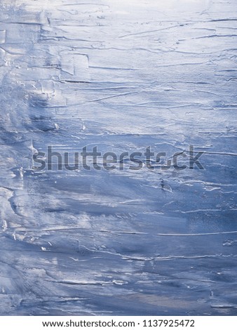 Dark blue acrylic painted wooden background. Sea water effect or wet road pavement