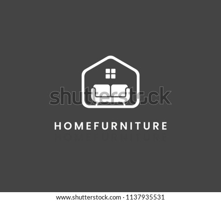hexagonal home furniture logo vector template suitable for interior, furniture companies