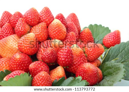 Organic strawberries in basket