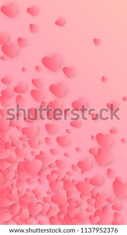  Lovely Pink Hearts Falling on Pink Background. Illustration with Pink Hearts for your Design.
    Wedding Background for Greeting Card, Invitation or Banner.
 Vector illustration